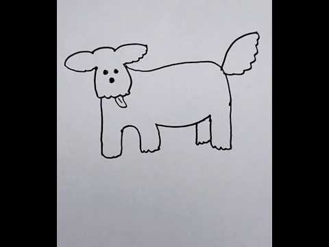 Easy dog drawing | easy drawing for kids