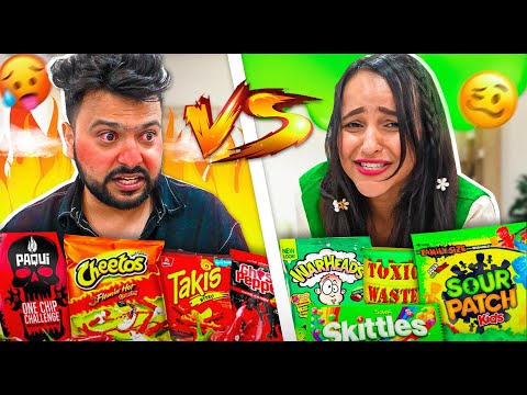 The ULTIMATE Spicy VS Sour Food Challenge 🍋🌶