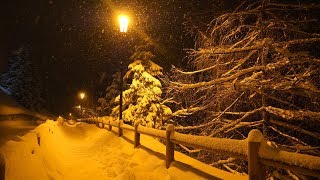 1 Hour of Beautiful Relaxing Snow Falling in a Mountain Village