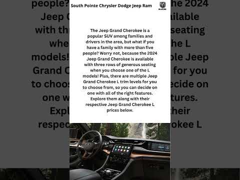 2024 Jeep Grand Cherokee L Trim Levels & Prices | South Pointe Chrysler Jeep Dodge #shorts