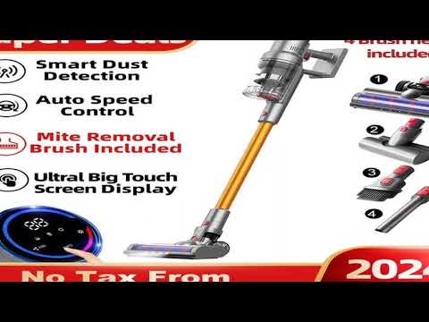 ABIR VC205 Cordless Handheld Vacuum Cleaner,27000PA,Touch Screen,Smart Dust Sens