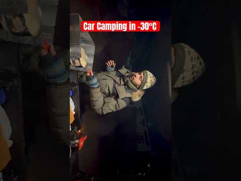 -30°C SOLO Car Camping in Winter Spiti 2024🥶 #shorts #camping #tatasafari #camper #shortvideo #asmr