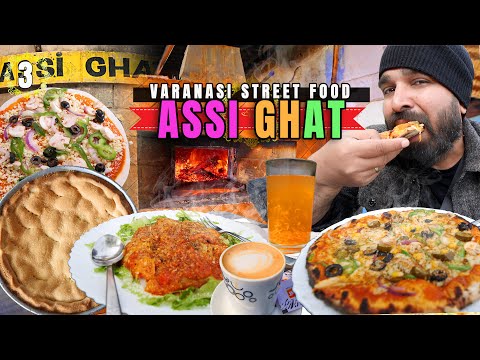 PIZZERIA Vatika - OLDEST Cafe in Varanasi | Best Wood-fired PIZZA + Apple Pie | Varanasi Street Food