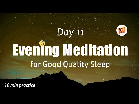 Day 11💤Evening💤Meditation Challenge for 😴Good Quality Sleep😴 10 min before sleep