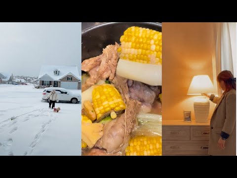 Snow Day | We train our dog to speak | Pinoy food