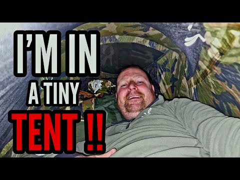 Urban STEALTH camping in a VERY tiny tent. NO DRAMA ! ha ha ha