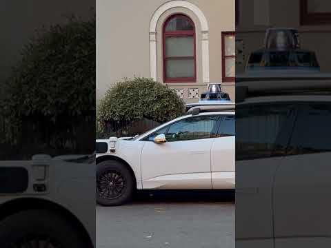 Waymo’s driverless autonomous taxi waiting for its rider!