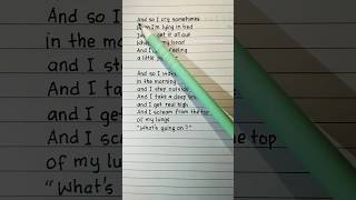 Let's sing and learn English : What's Up? (2) | By : 4 Non Blondes #shorts