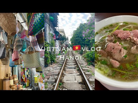 Vietnam 🇻🇳Hanoi vol.1 |Alone Travel |shopping,Vietnamese food 🧺💖|Bullet 1 night 3 days travel ✈︎