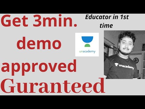 unacademy demo कैसे बनाये || Demo पहली बार मे approve kaise karaye??