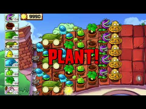 Survival Roof // Plants vs Zombies //