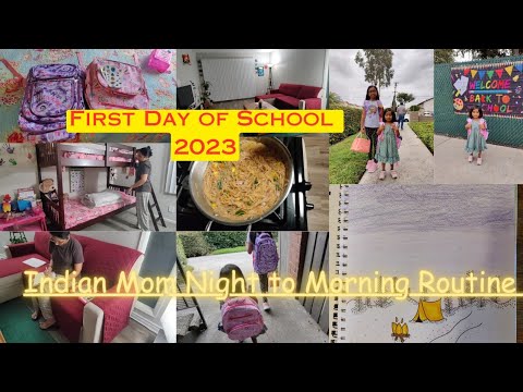 First Day of School in America(California). Indian Mom Night 🌉 to Morning Routine 🌅. Hindi vlog.