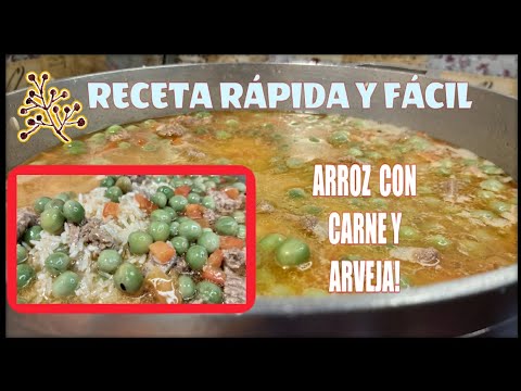 ✅️ DELICIOSO ARROZ con CARNE Y ARVEJA  🤤 sabor HOGAREÑO 🔥#ARROZ  (Receta economica)