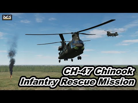 DCS World U.S.ARMY CH-47 Chinook Infantry Rescue Mission !