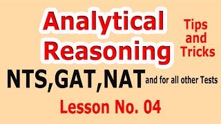 Analytical Reasoning (Tips and Tricks) : Lesson No. 04