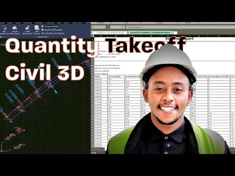 How to calculate quantity Takeoff in Civil 3D and generate reports