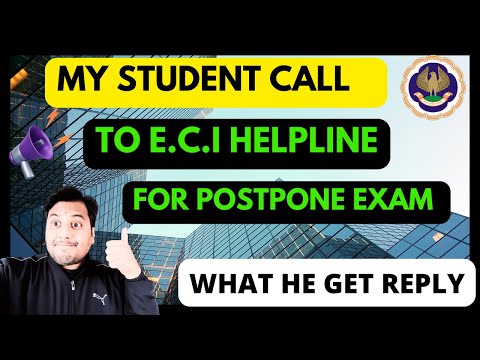 |When My Student Call To E.C.I Helpline For Postponement ICAI May Exam 2024|