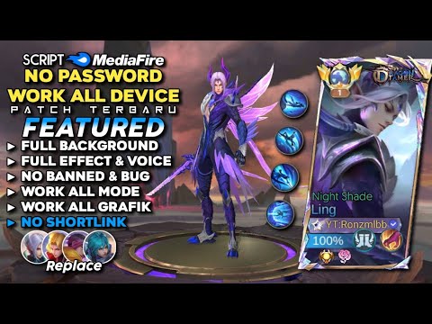 Script Skin Ling Dragon Tamer Night Shade No Password | Full Effect & Voice - Patch Terbaru 2024