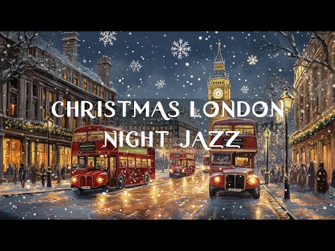 Christmas London Midnight Jazz Music: Exquisite Piano Jazz for Snow Night - Chillout Winter Ambience