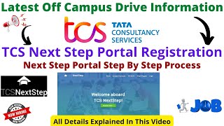 TCS Next Step Full Registration Process || TCS Nextstep || TCS Registration Portal TCS nqt  #tcs