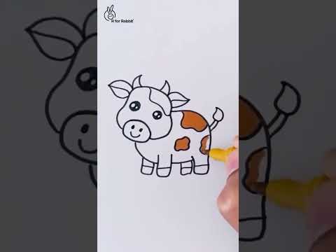 Ready, Set, Draw! Sketch a Cow in Just One Minute! 🐄 | Art for Kids