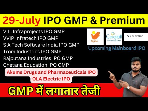 All IPO 10 GMP Today | Akums Drugs and Pharmaceuticals IPO | Rajputana Industries IPO | Trom IPO GMP