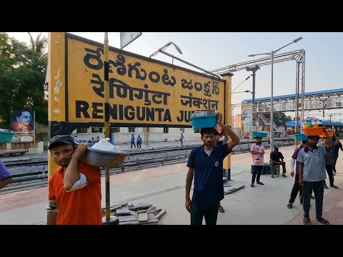 Renigunta Junction railway station Andhra Pradesh, Indian Railways Video in 4k ultra HD