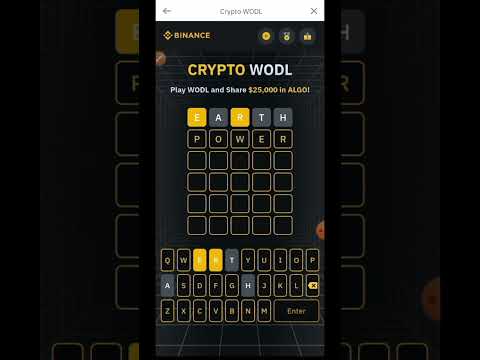 Binance crypto wodl complete answers $25,000 algo weekly theme Eco Friendly Blockchain round 6 & 7