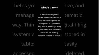 What is DBMS? #databasemanagementsystems #dbms #dbmstutorials #dbmslectures