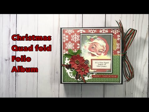 Christmas Mini Quad-Fold folio | Simple Stories | Simple Vintage Dear Santa Collection