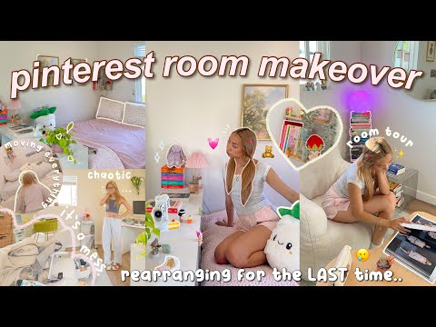 ⋆𐙚₊˚⊹♡ pinterest room makeover❣️pink, Korean style, rearranging everything 🧸room tour *our last run*