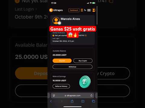 🔥URGENTE GANAS $25 USDT GRÁTIS😱ULTRAPRO EXCHANGE 😱💥 #crypto #ultrapro #explore #telegram #shorts