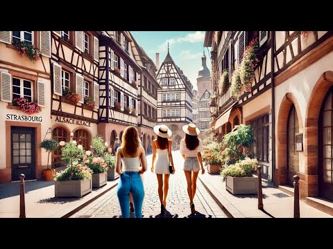 Strasbourg France 🇫🇷 - 4k HDR 60fps Walking Tour (▶68min)