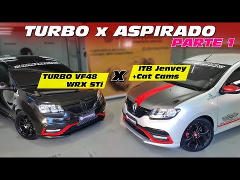 Sandero RS TURBO x Aspirado (saiu no Acelerados) com comandão e ITB: O DUELO! Parte 1