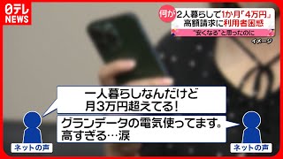 【グランデータ】電気代の“高額請求”に困惑の声　2人暮らしで1か月に「4万円」も