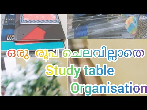 Study table organization