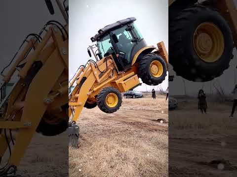 Have you ever seen the backhoe flying? This video will show you!