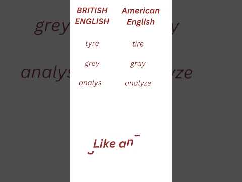 British Vs American English #english #britishvsamerican #shortsvideo