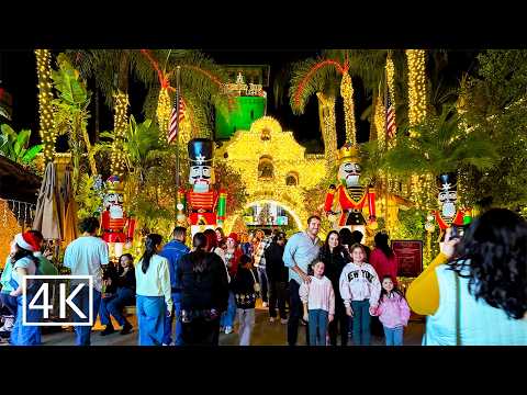 [4K] 🎄Christmas Lights - Mission Inn Festival of Lights - Riverside California