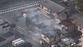 旅館で火災、客ら避難 滋賀県長浜市、従業員が軽症