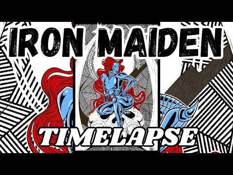 Drawing a Demon Slaying Metal Goddess in Clip Studio Paint I Iron-Maiden Art Timelapse