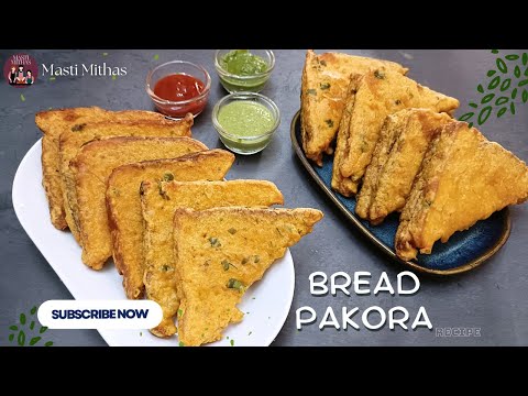 Bread Pakora Recipe | Stuffed & Plain Bread Pakoda (2 ways) | How to make Bread Pakora