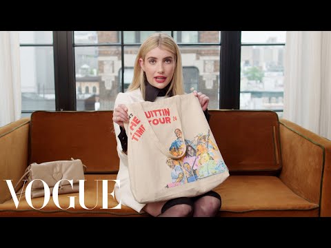 Inside Emma Roberts’s Zach Bryan Tote and Ami Paris Purse | In The Bag | Vogue