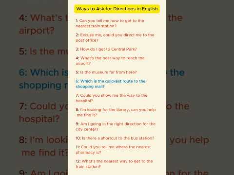 Ways to Ask for Directions in English - Practice English Every Day #Shorts