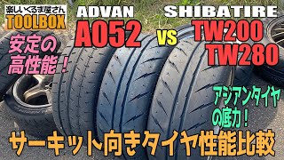 新しいシバタイヤは王者A052を上回る事はできるか？タイヤ比較A052vsシバタイヤTW200＆TW280