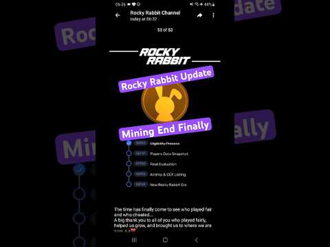 Rocky Rabbit Mining End Big Update | Rocky Rabbit Airdrop Distribution #shorts #rockyrabbit #rtoken