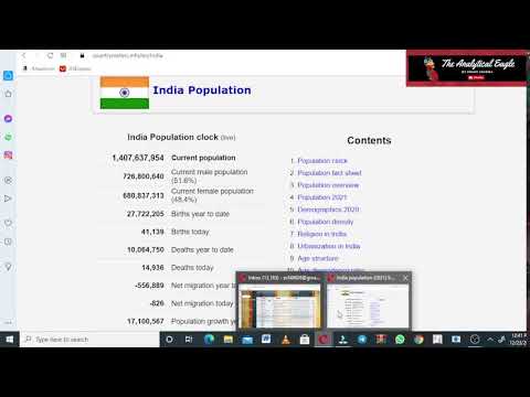 Analyse Live Population Count of India | @The_Analytical_CA  Live Stream | India