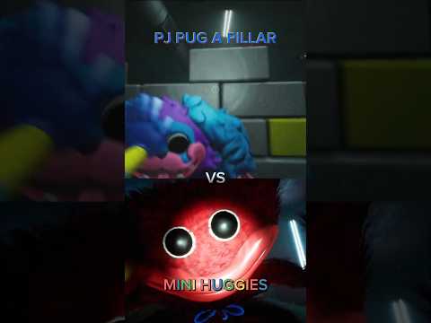 PJ PUG a PILLAR vs MINI HUGGIES!!! #shorts