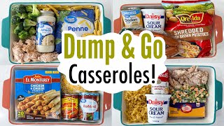 DUMP & GO CASSEROLES | 7 Super Quick & EASY Casserole Dinner Recipes! Julia Pacheco