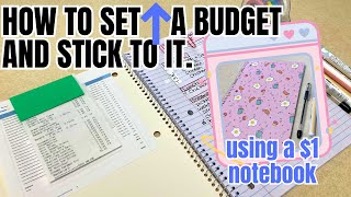 How to budget using a $1 notebook | How to set up budget | how to save money | budget 101